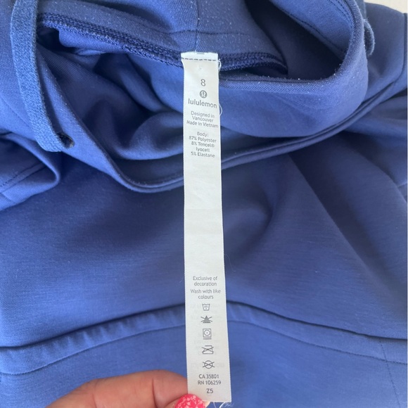 Lululemon City Sleek Hoodie Gatsby Blue Size 8 - Picture 9 of 9